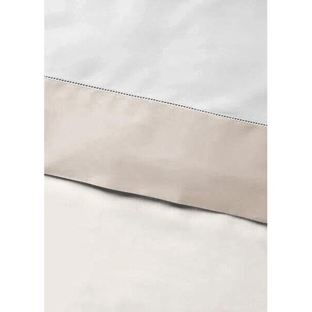 Ralph Lauren Home Organic Cotton‎ Sateen Border Flat Sheet Coastal Sand tan TWIN